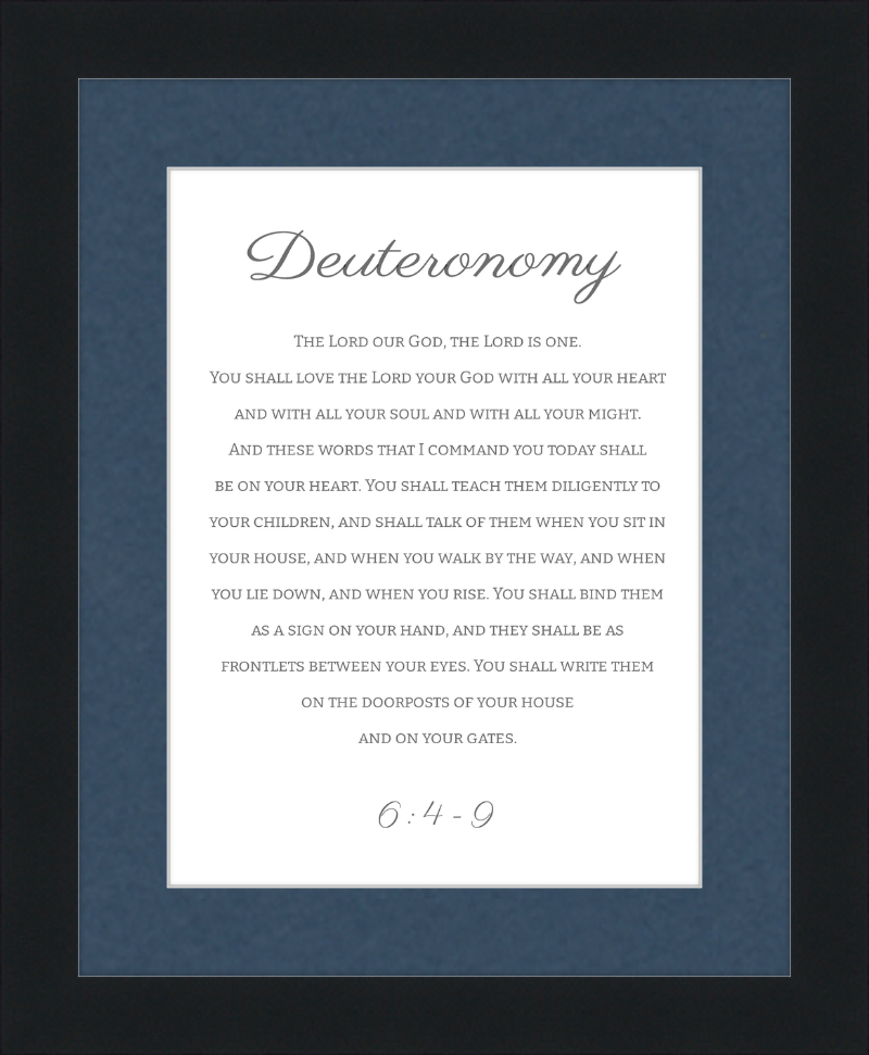 Deuteronomy 6:4-9 ESV Cursive