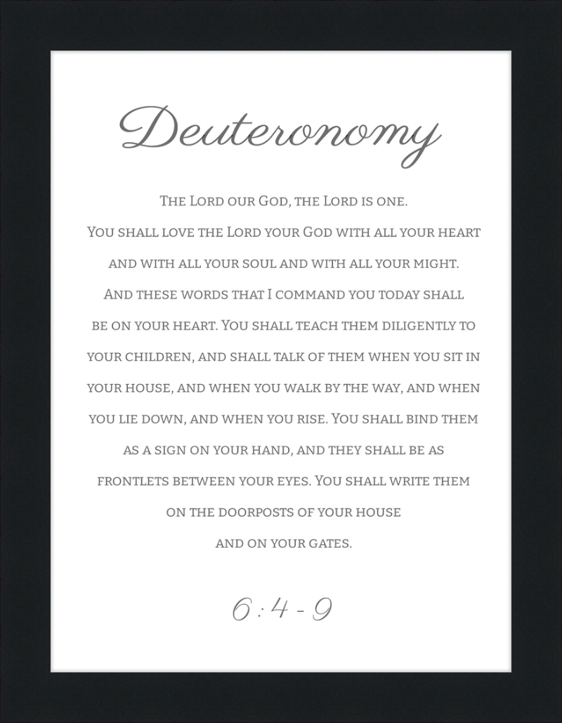 Deuteronomy 6:4-9 ESV Cursive