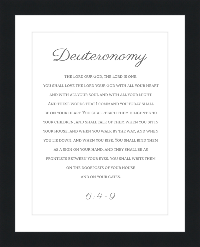 Deuteronomy 6:4-9 ESV Cursive