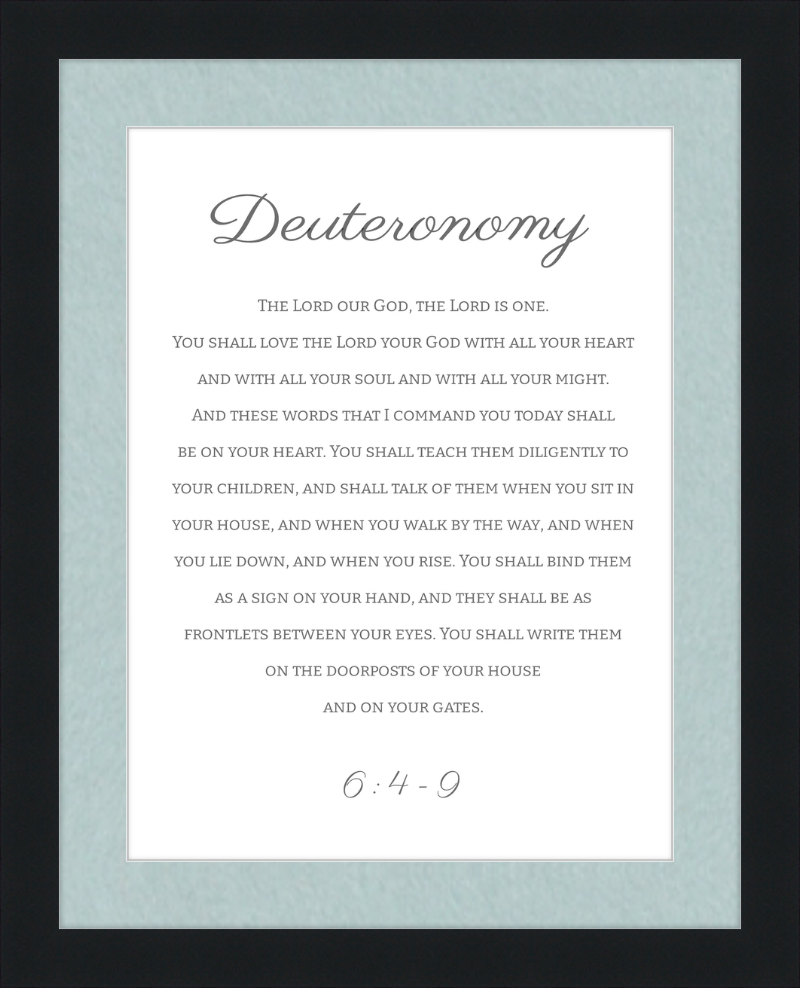 Deuteronomy 6:4-9 ESV Cursive