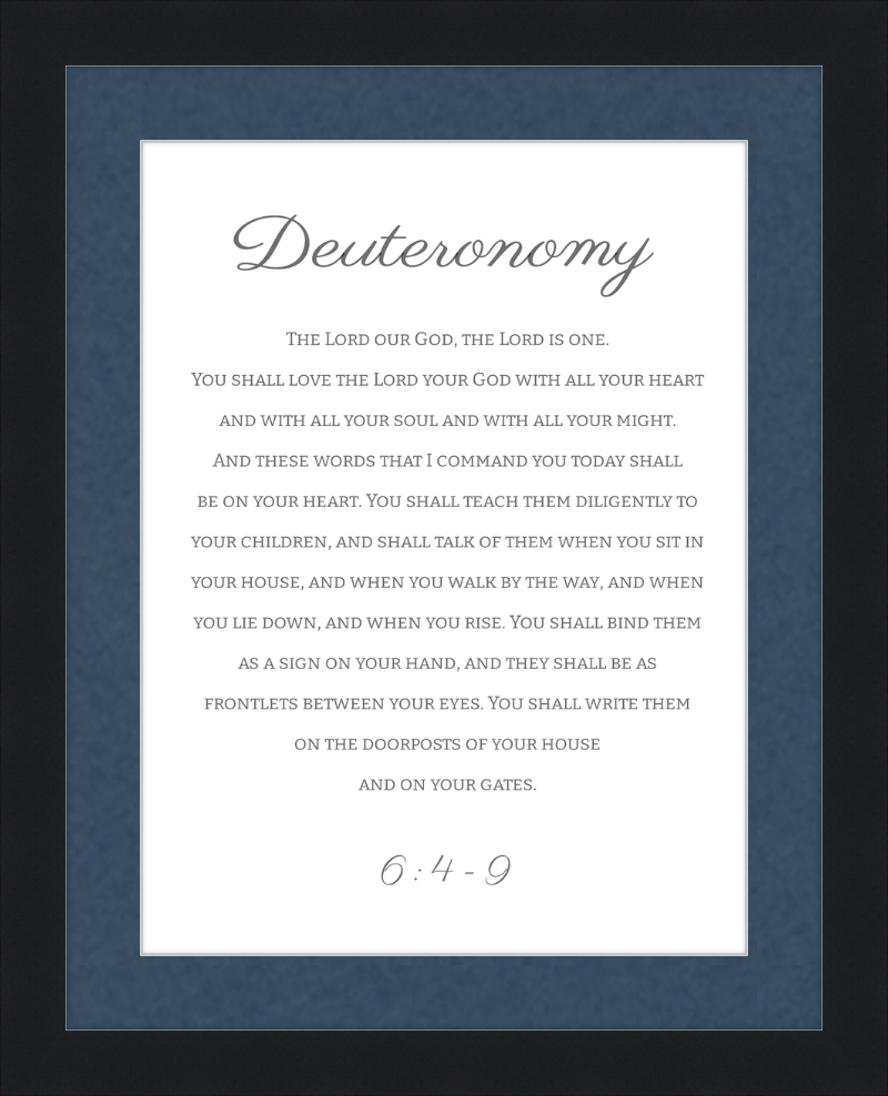 Deuteronomy 6:4-9 ESV Cursive