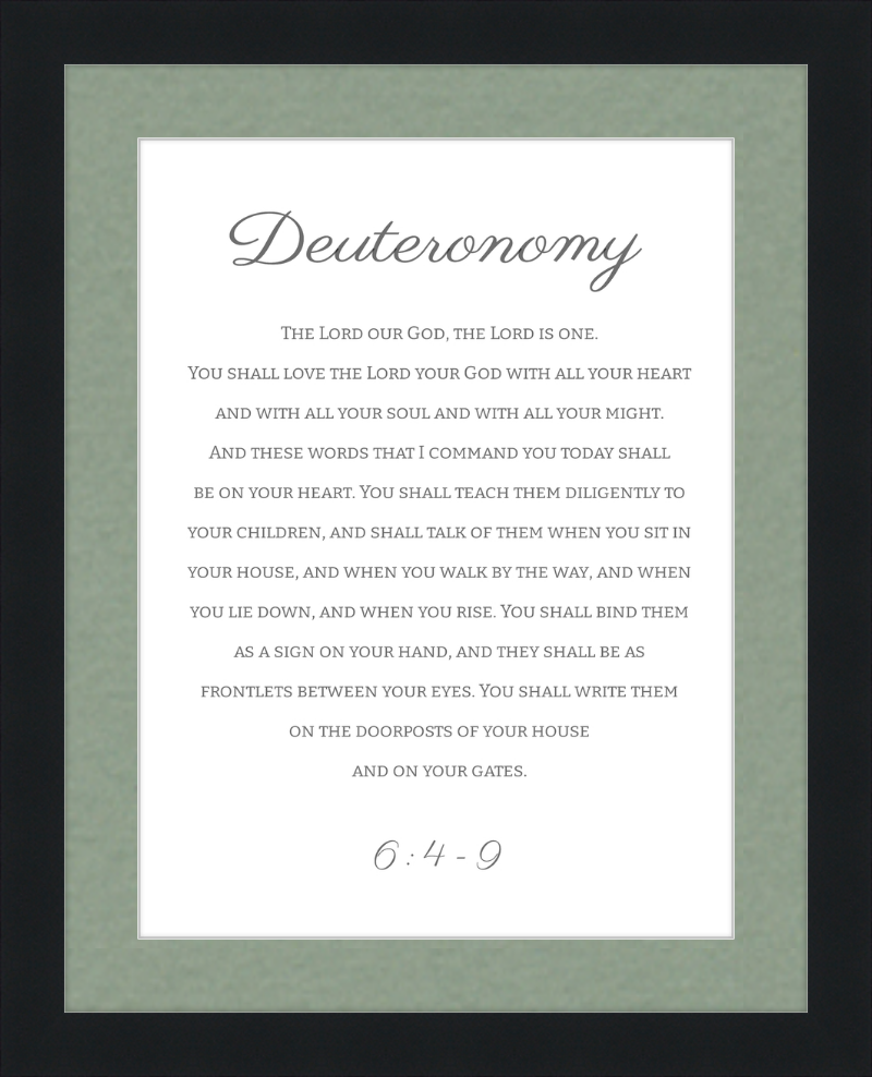 Deuteronomy 6:4-9 ESV Cursive