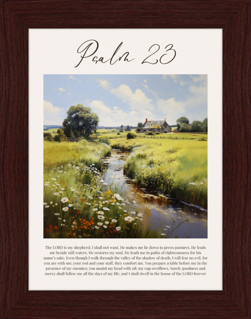 Psalm 23 ESV English Countryside