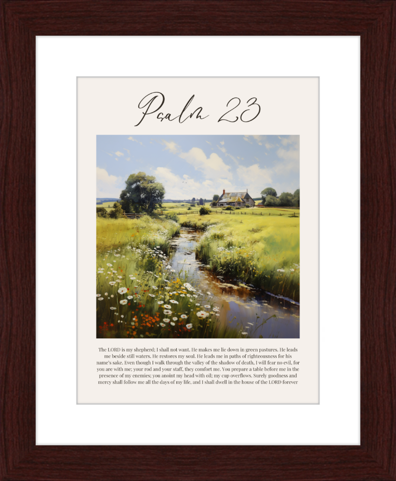 Psalm 23 ESV English Countryside