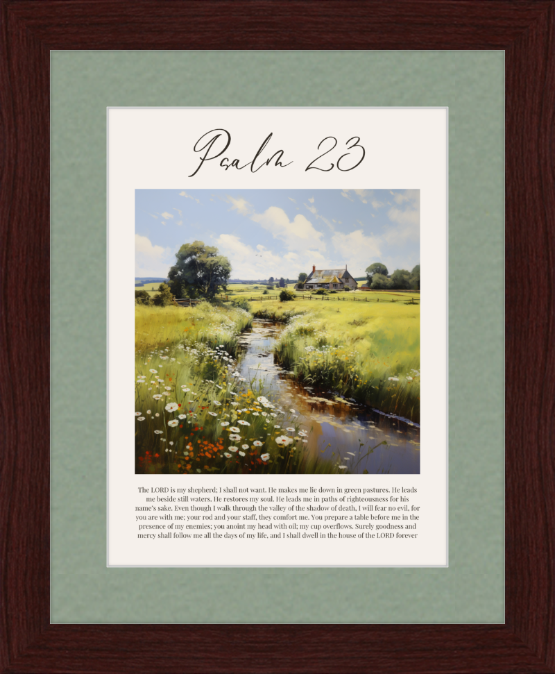 Psalm 23 ESV English Countryside