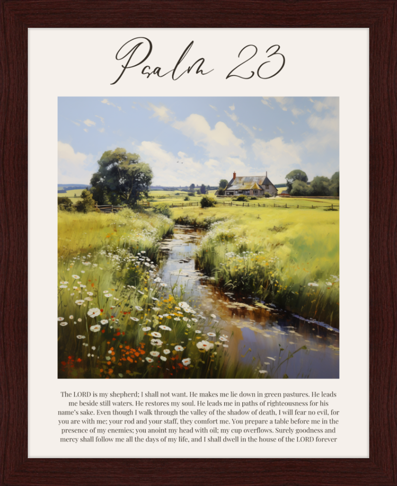 Psalm 23 ESV English Countryside