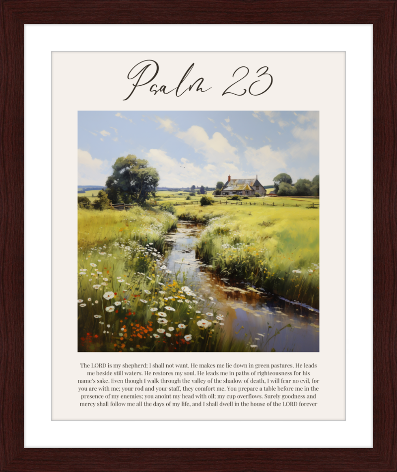 Psalm 23 ESV English Countryside