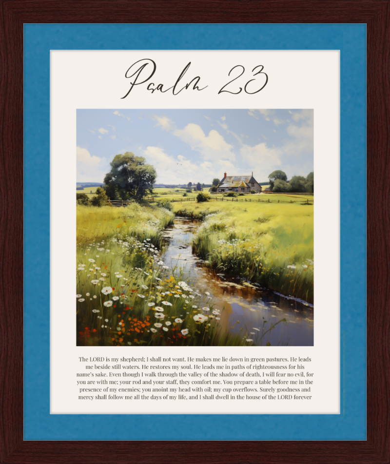 Psalm 23 ESV English Countryside