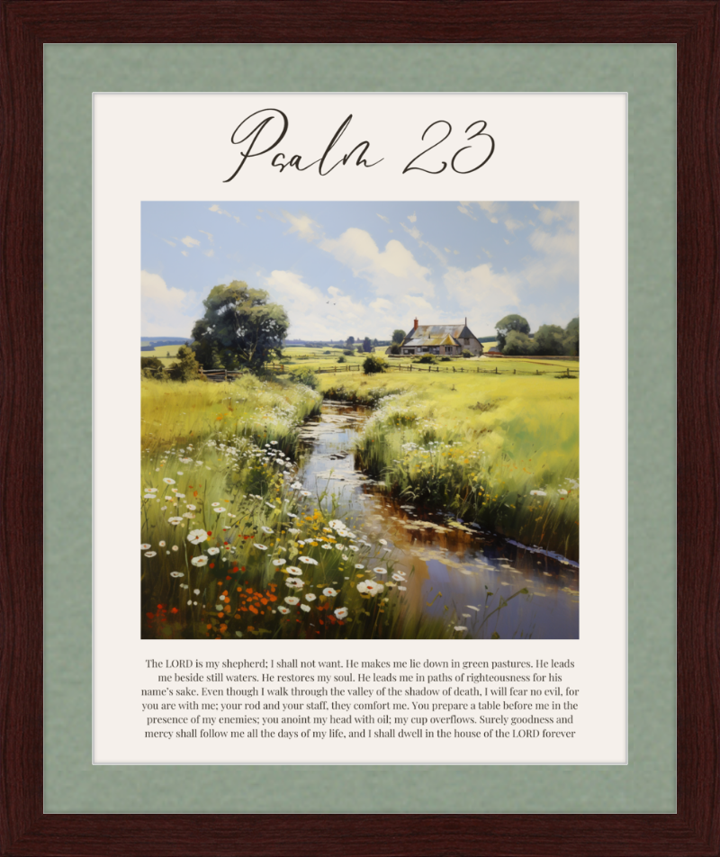 Psalm 23 ESV English Countryside