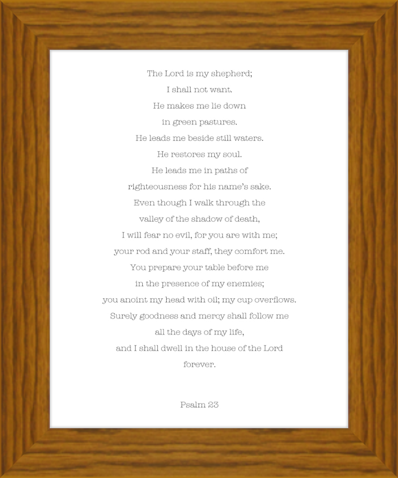 Psalm 23 ESV Typewriter