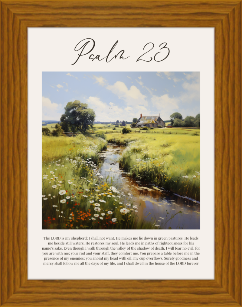 Psalm 23 ESV English Countryside