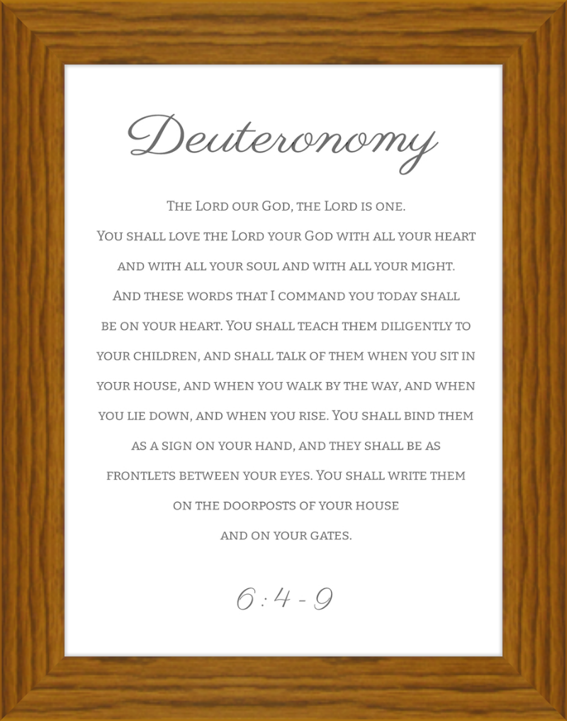 Deuteronomy 6:4-9 ESV Cursive