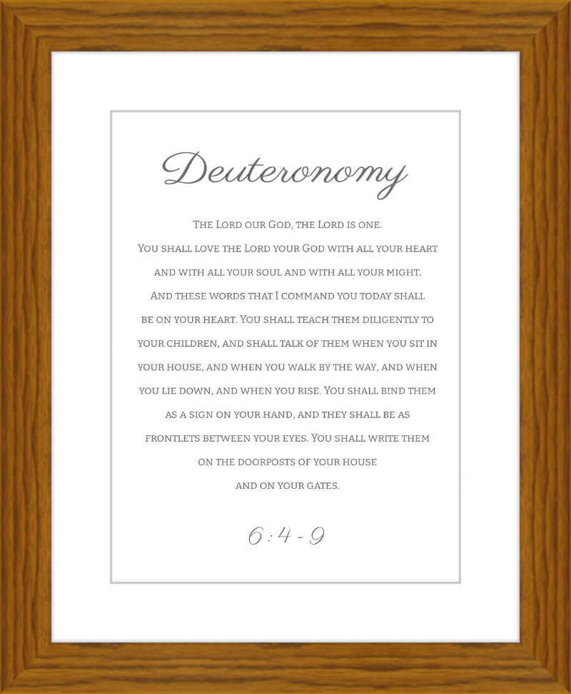 Deuteronomy 6:4-9 ESV Cursive