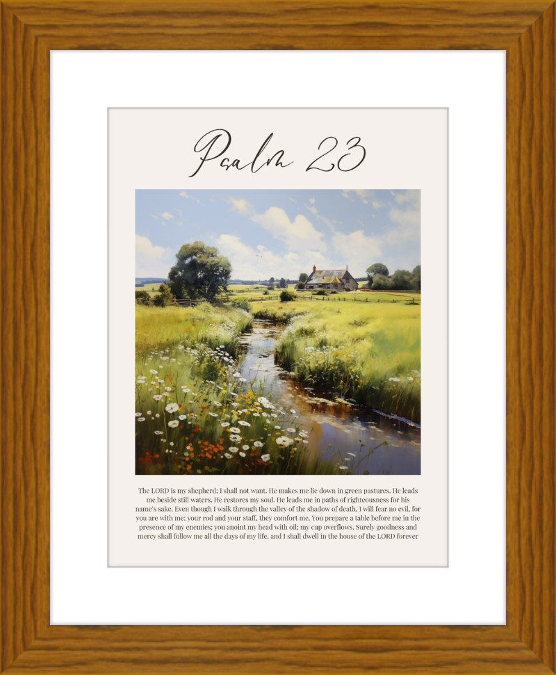 Psalm 23 ESV English Countryside