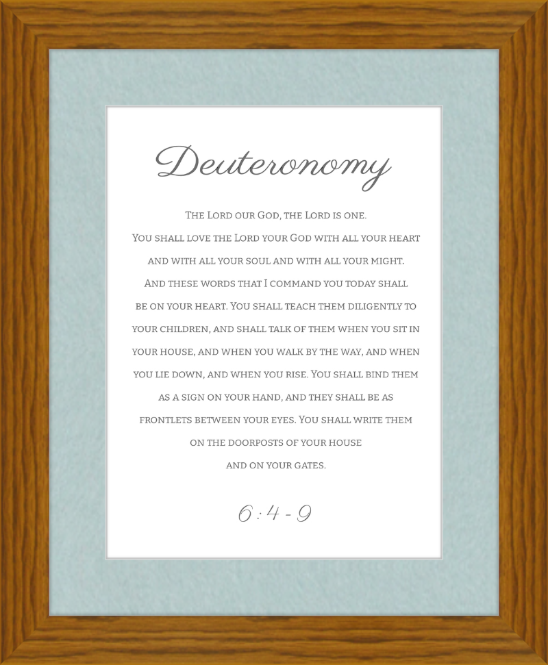 Deuteronomy 6:4-9 ESV Cursive