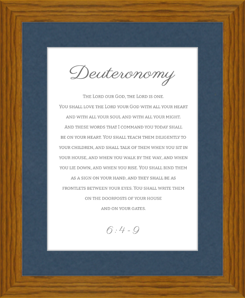 Deuteronomy 6:4-9 ESV Cursive