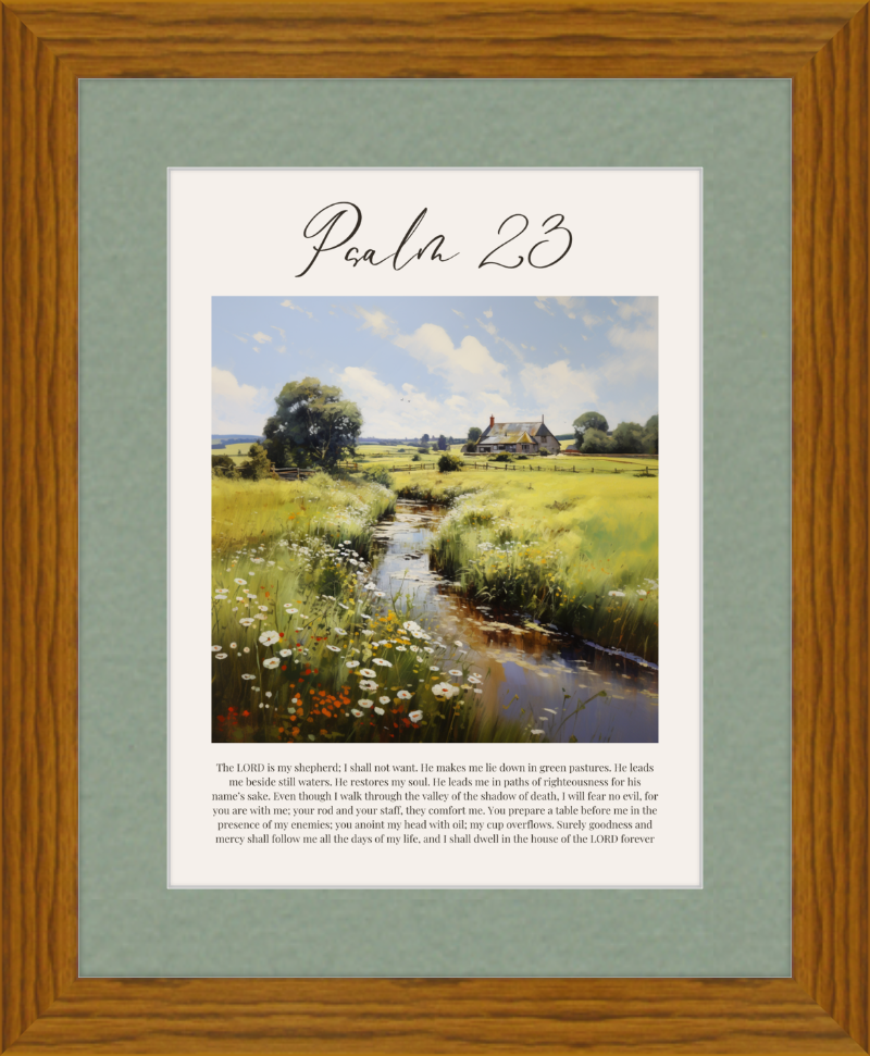 Psalm 23 ESV English Countryside