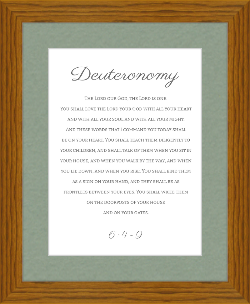 Deuteronomy 6:4-9 ESV Cursive