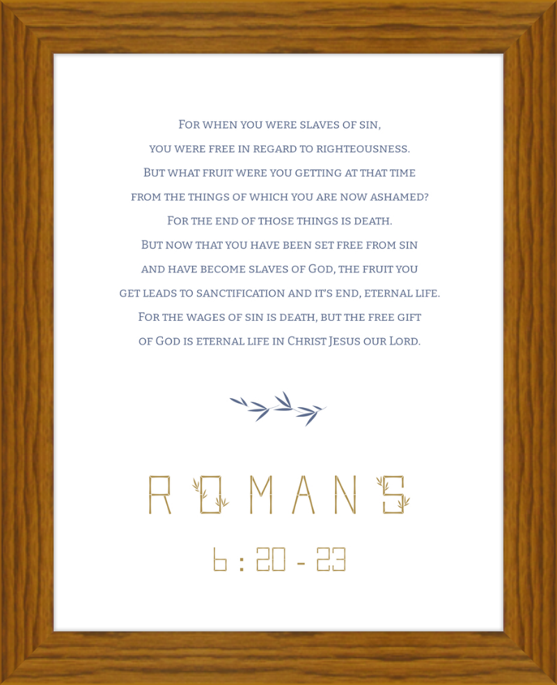 Romans 6:20-23 ESV Bamboo