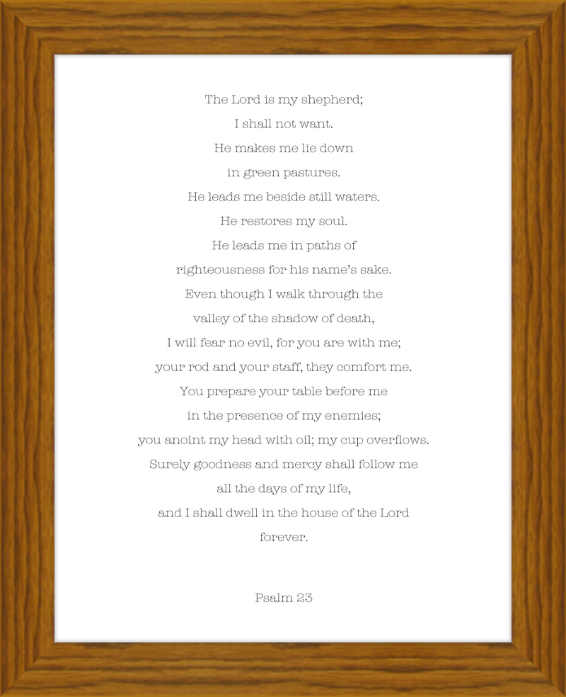 Psalm 23 ESV Typewriter