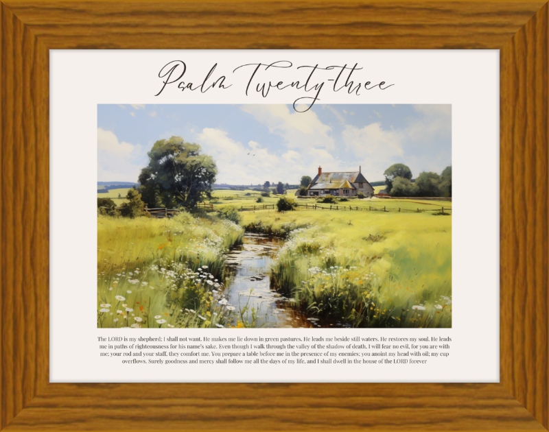 Psalm 23 ESV English Countryside Horizontal