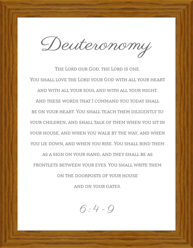 Deuteronomy 6:4-9 ESV Cursive