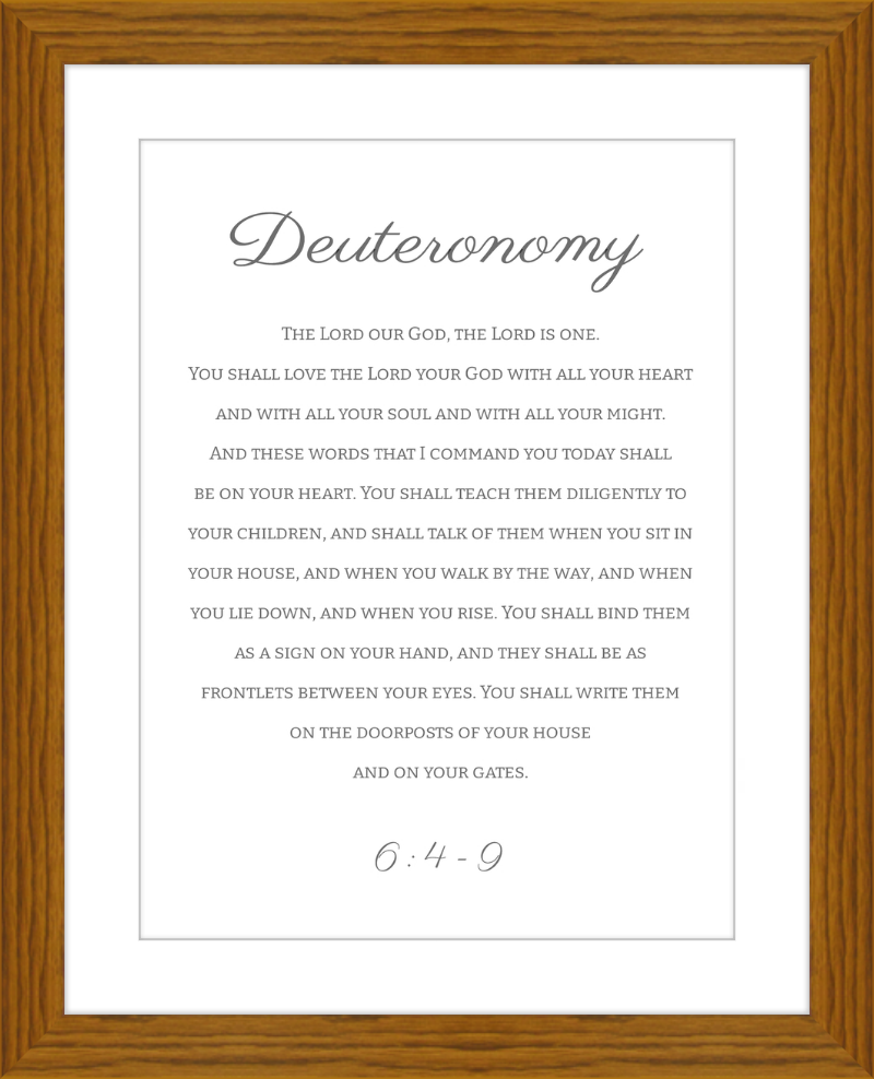 Deuteronomy 6:4-9 ESV Cursive