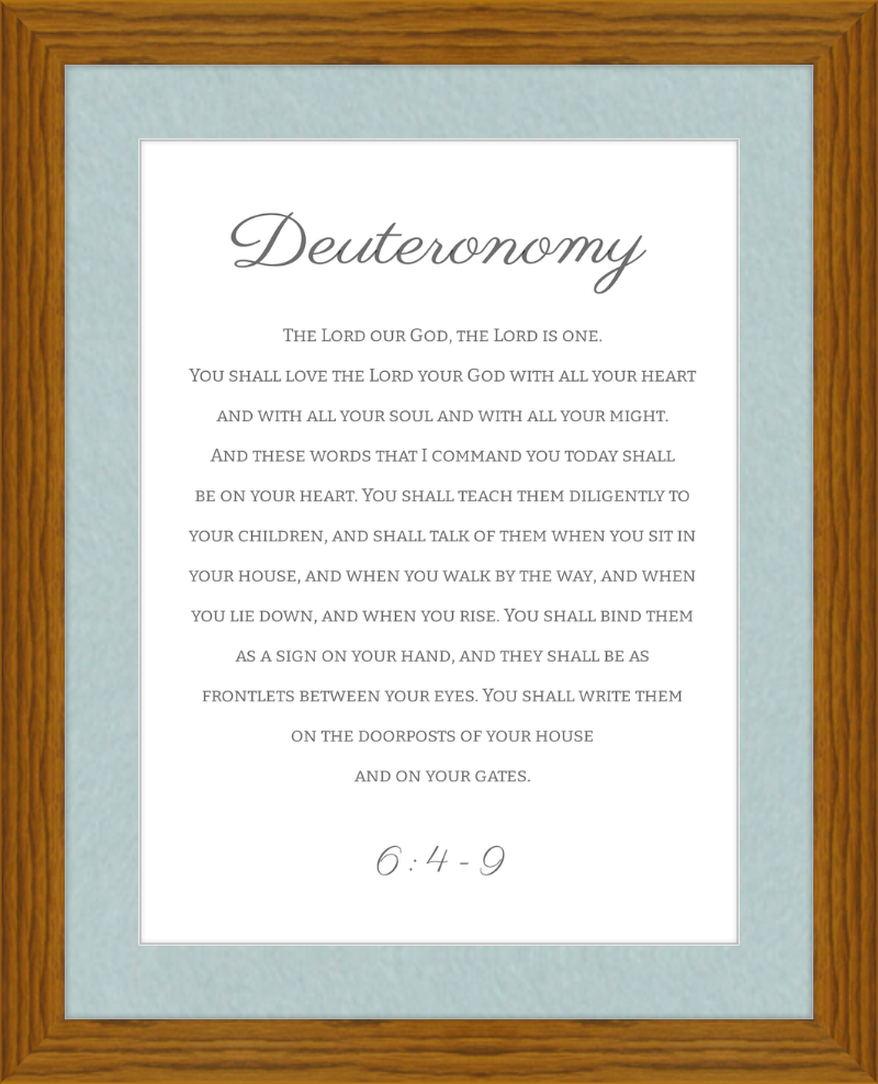 Deuteronomy 6:4-9 ESV Cursive