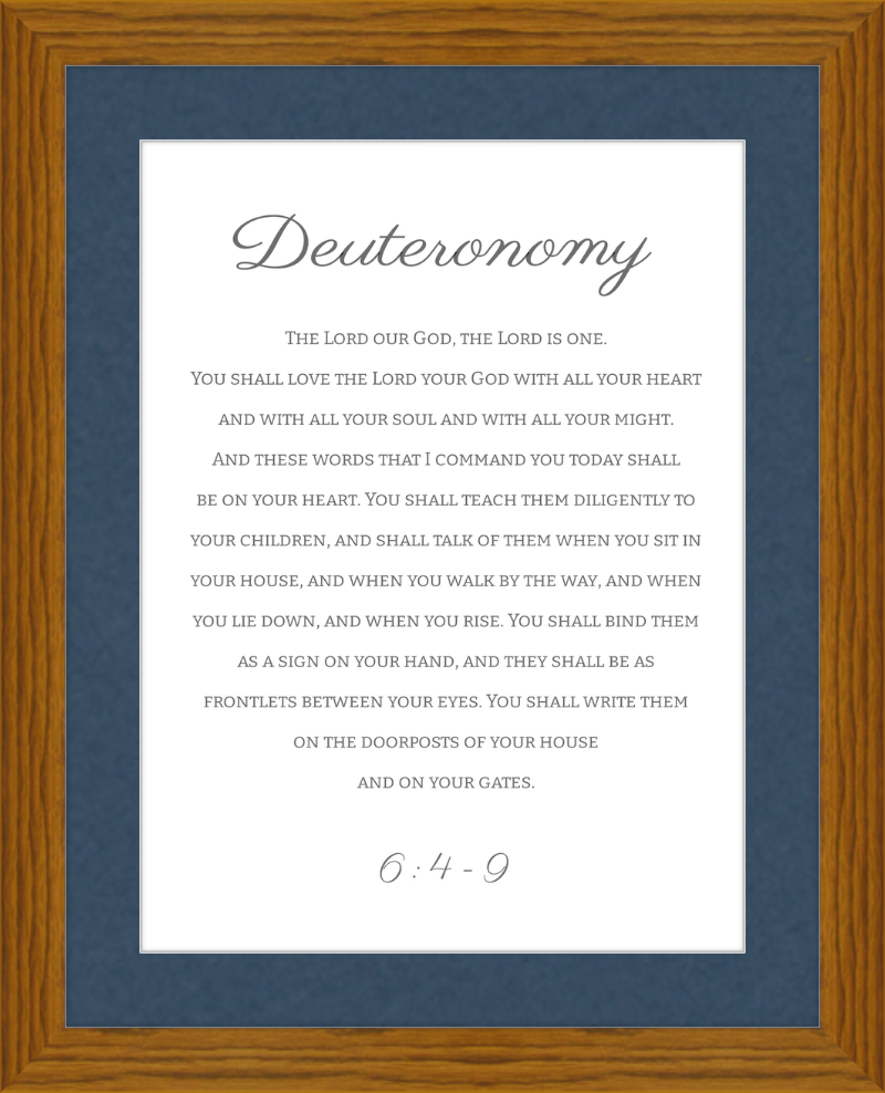 Deuteronomy 6:4-9 ESV Cursive