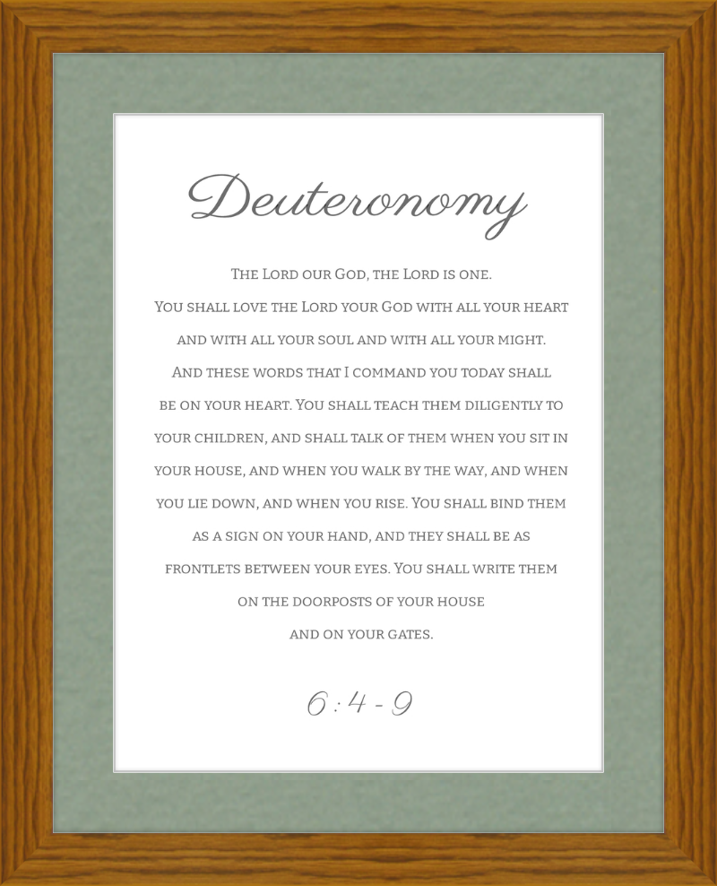 Deuteronomy 6:4-9 ESV Cursive