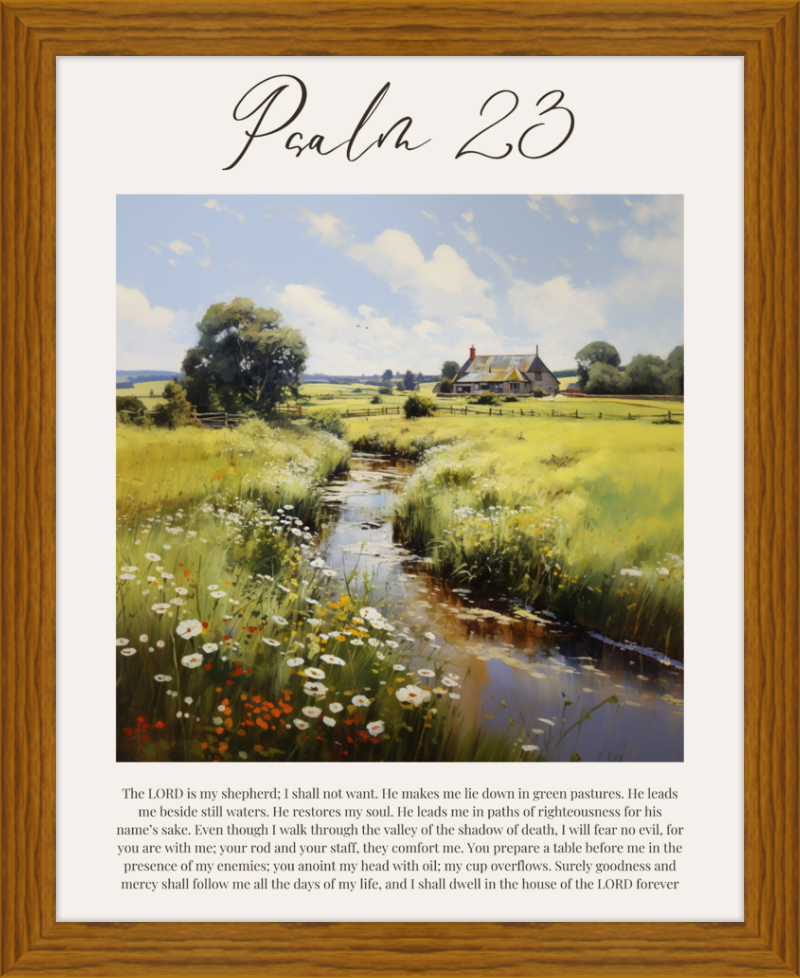 Psalm 23 ESV English Countryside