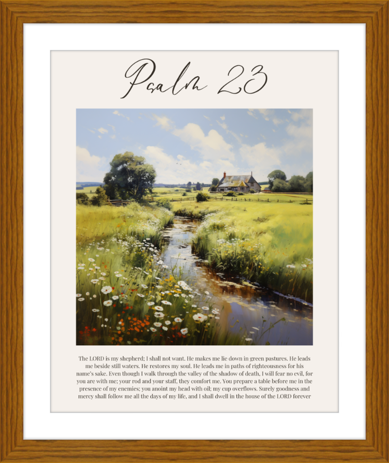 Psalm 23 ESV English Countryside