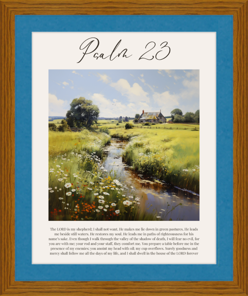 Psalm 23 ESV English Countryside