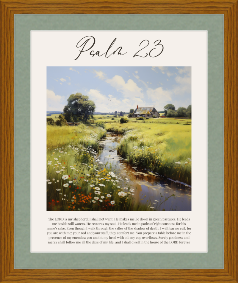 Psalm 23 ESV English Countryside