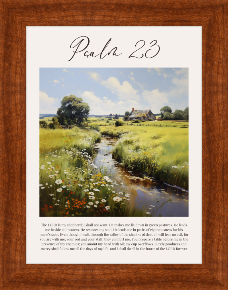 Psalm 23 ESV English Countryside