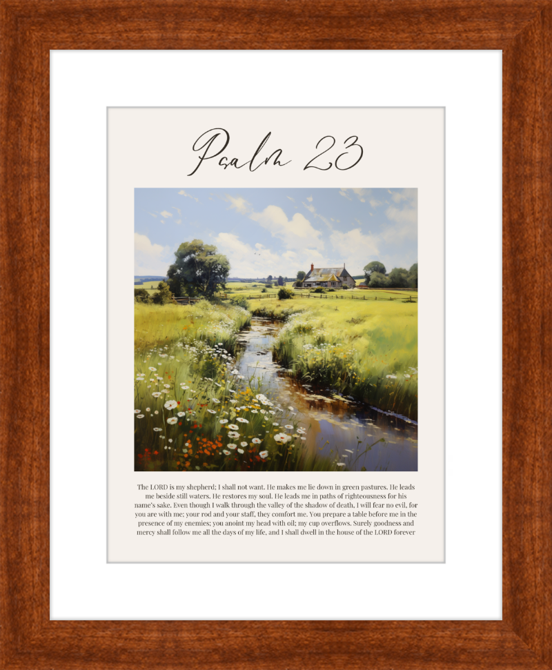 Psalm 23 ESV English Countryside