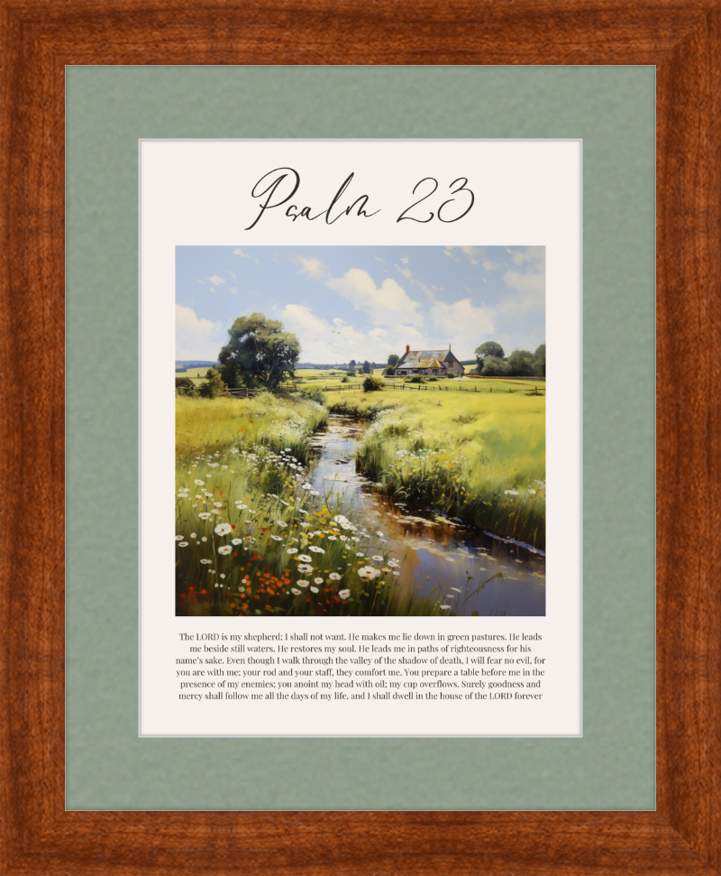 Psalm 23 ESV English Countryside