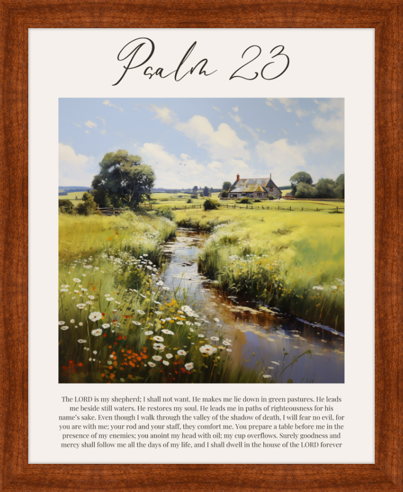 Psalm 23 ESV English Countryside