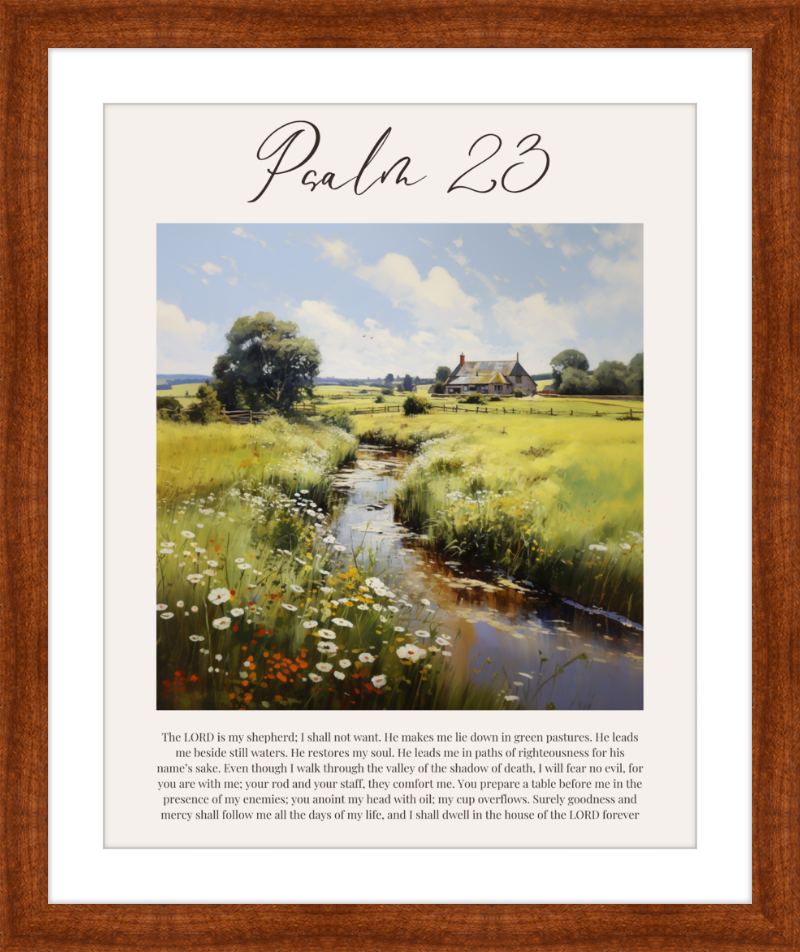 Psalm 23 ESV English Countryside