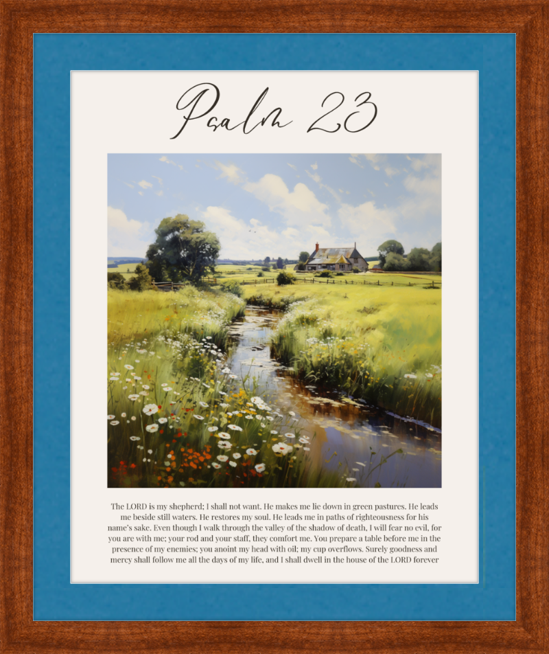 Psalm 23 ESV English Countryside