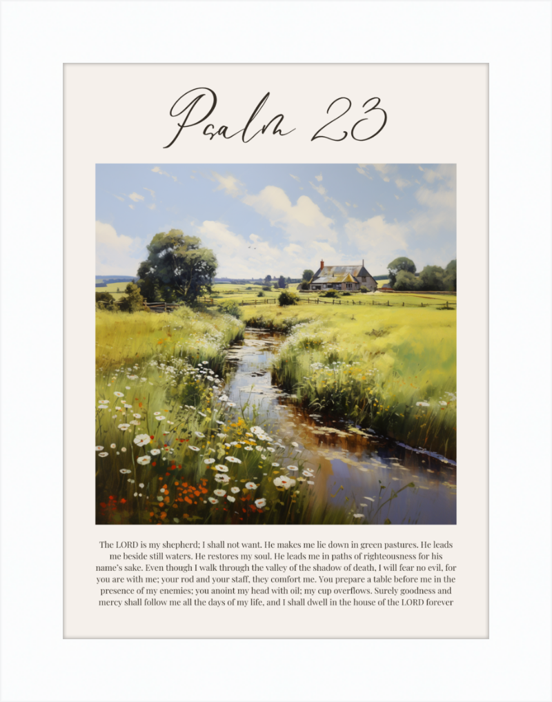 Psalm 23 ESV English Countryside