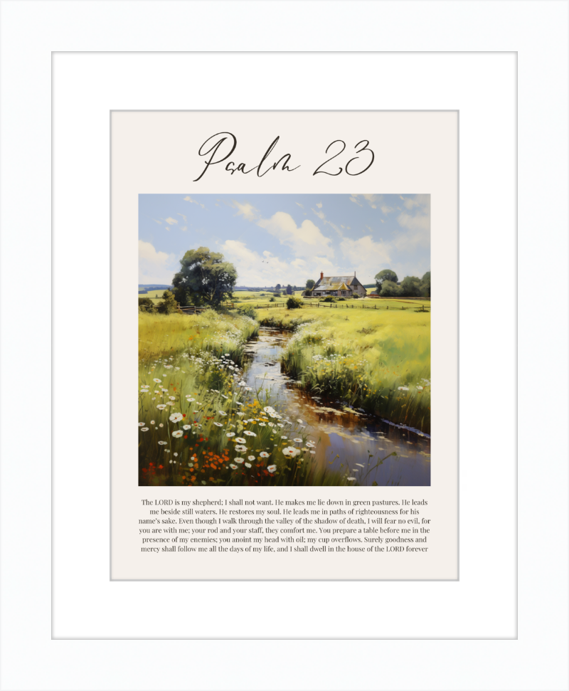 Psalm 23 ESV English Countryside