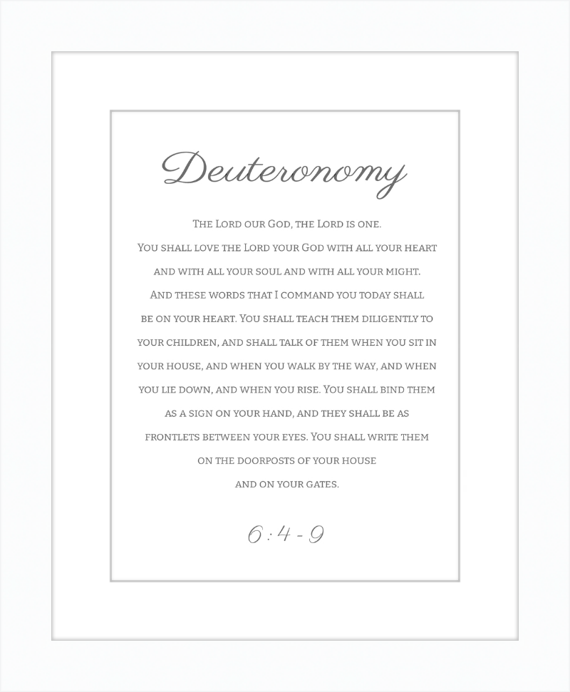 Deuteronomy 6:4-9 ESV Cursive