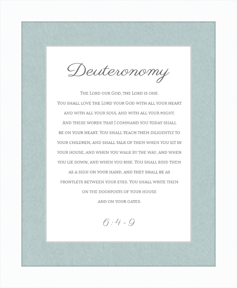 Deuteronomy 6:4-9 ESV Cursive