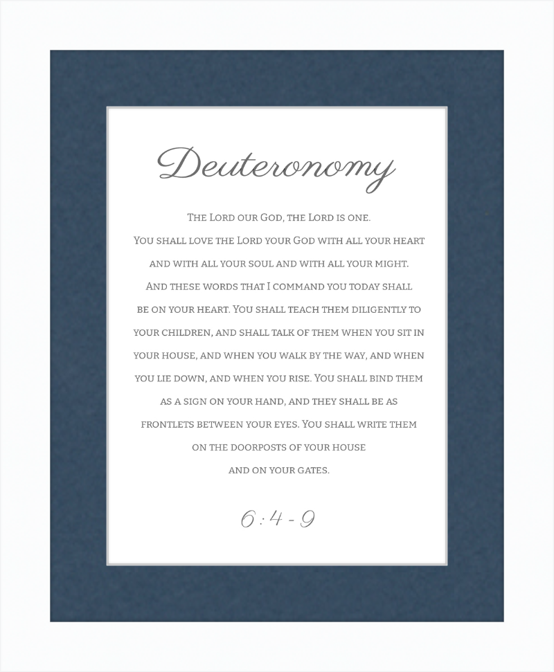 Deuteronomy 6:4-9 ESV Cursive