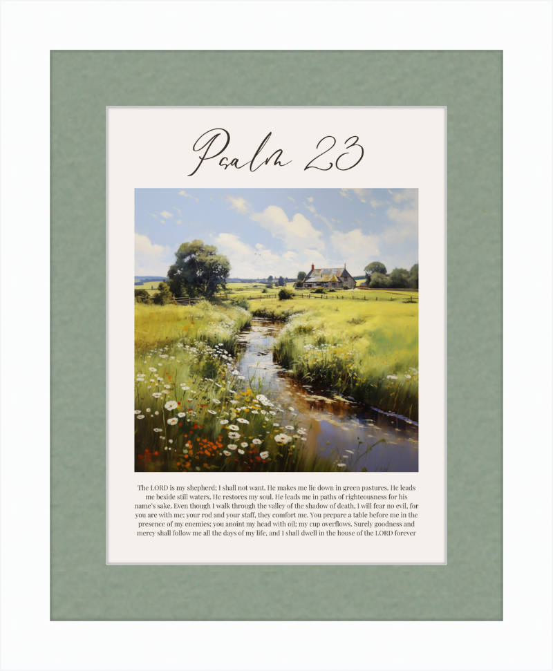 Psalm 23 ESV English Countryside