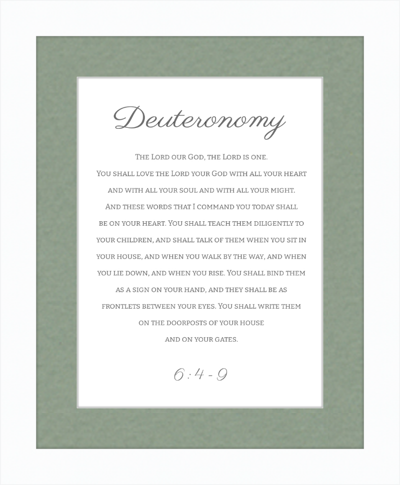 Deuteronomy 6:4-9 ESV Cursive