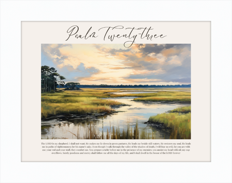 Psalm 23 ESV Low Country Horizontal