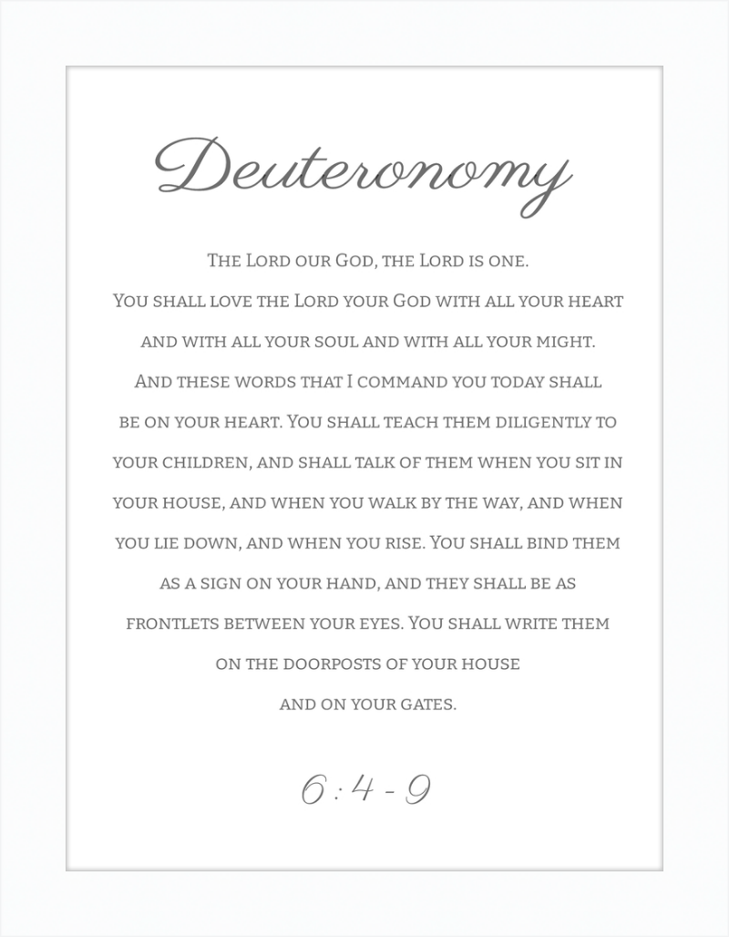 Deuteronomy 6:4-9 ESV Cursive