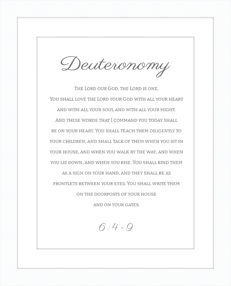 Deuteronomy 6:4-9 ESV Cursive